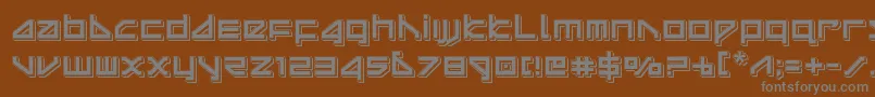 deltaraypunch Font – Gray Fonts on Brown Background