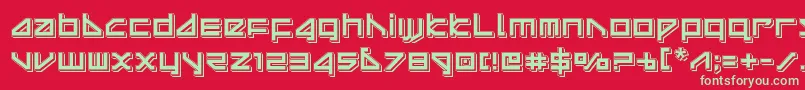 deltaraypunch Font – Green Fonts on Red Background