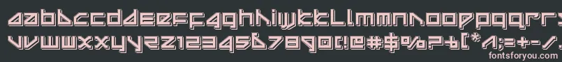 deltaraypunch Font – Pink Fonts on Black Background