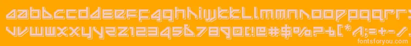 deltaraypunch Font – Pink Fonts on Orange Background