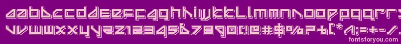deltaraypunch Font – Pink Fonts on Purple Background