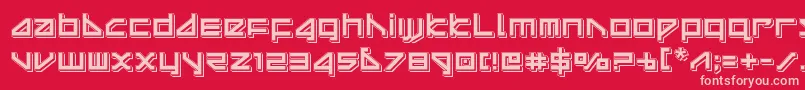 deltaraypunch Font – Pink Fonts on Red Background