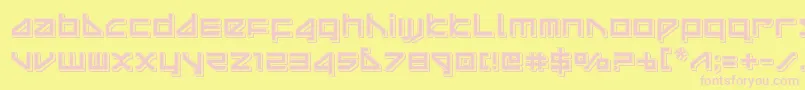 deltaraypunch Font – Pink Fonts on Yellow Background