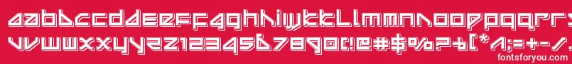 フォントdeltaraypunch – 赤い背景に白い文字