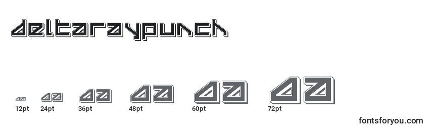 Размеры шрифта Deltaraypunch (124906)