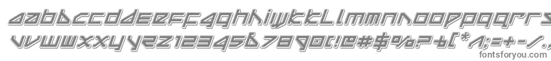 フォントdeltaraypunchital – 白い背景に灰色の文字