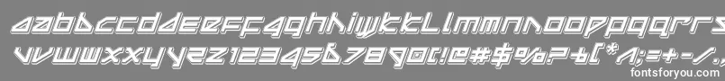 フォントdeltaraypunchital – 灰色の背景に白い文字