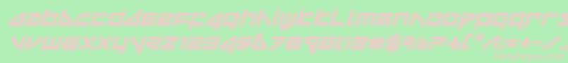 deltaraypunchital-fontti – vaaleanpunaiset fontit vihreällä taustalla