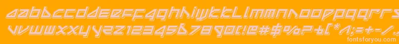 Шрифт deltaraypunchital – розовые шрифты на оранжевом фоне