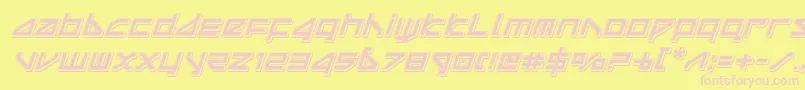 Шрифт deltaraypunchital – розовые шрифты на жёлтом фоне