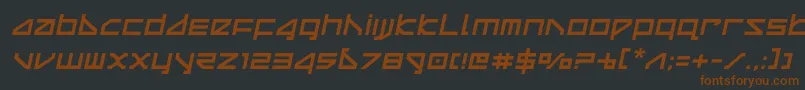 deltaraysemital-fontti – ruskeat fontit mustalla taustalla