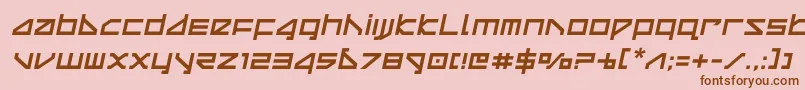 deltaraysemital-Schriftart – Braune Schriften auf rosa Hintergrund