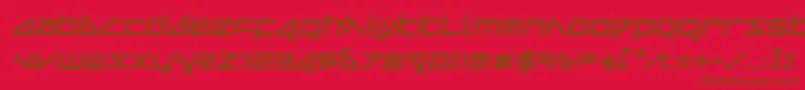 deltaraysemital Font – Brown Fonts on Red Background