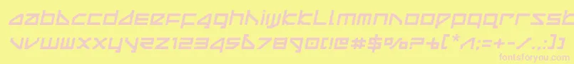 deltaraysemital Font – Pink Fonts on Yellow Background