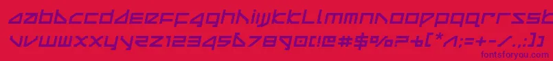 Шрифт deltaraysemital – фиолетовые шрифты на красном фоне