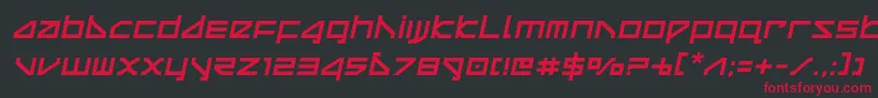 deltaraysemital-fontti – punaiset fontit mustalla taustalla