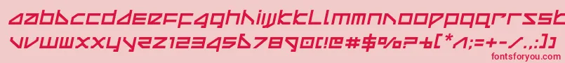 deltaraysemital-Schriftart – Rote Schriften auf rosa Hintergrund