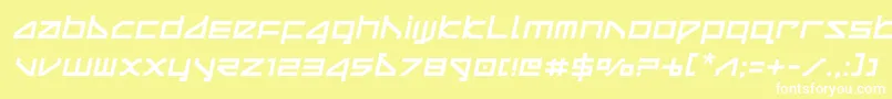 deltaraysemital Font – White Fonts on Yellow Background