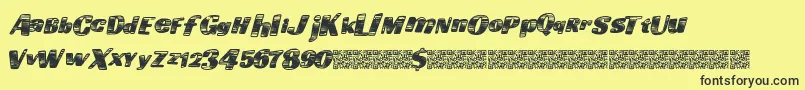 Шрифт Goingfast – чёрные шрифты на жёлтом фоне
