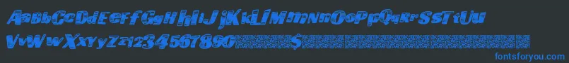 Шрифт Goingfast – синие шрифты на чёрном фоне