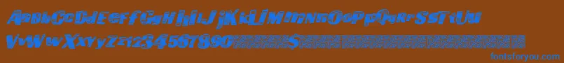 Goingfast Font – Blue Fonts on Brown Background
