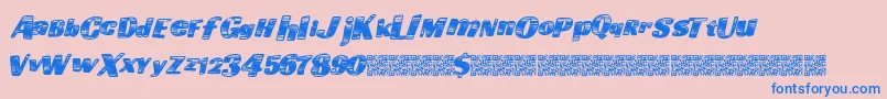 Goingfast Font – Blue Fonts on Pink Background