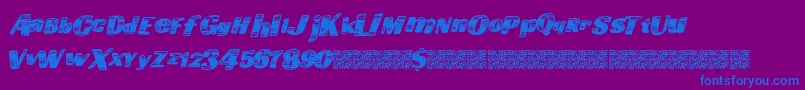 フォントGoingfast – 紫色の背景に青い文字