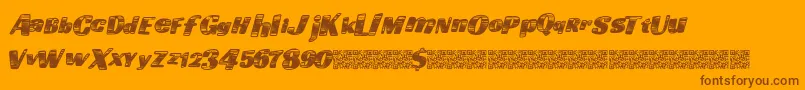 Goingfast Font – Brown Fonts on Orange Background