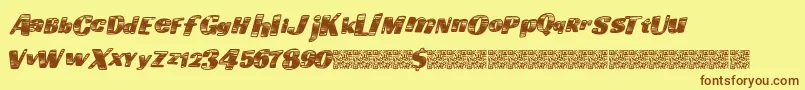 Goingfast Font – Brown Fonts on Yellow Background