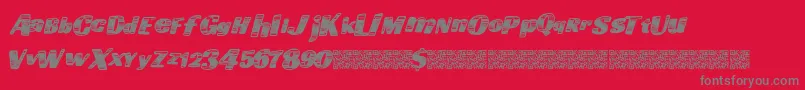 Goingfast-fontti – harmaat kirjasimet punaisella taustalla