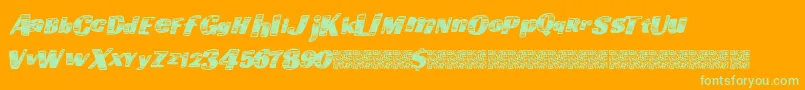 Goingfast Font – Green Fonts on Orange Background