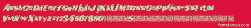 Goingfast Font – Green Fonts on Red Background