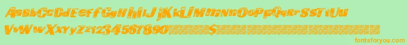 Goingfast Font – Orange Fonts on Green Background