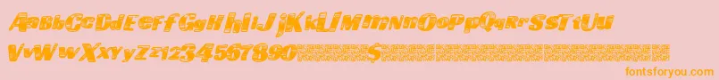 Goingfast Font – Orange Fonts on Pink Background