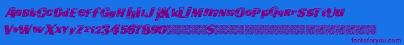 Goingfast Font – Purple Fonts on Blue Background