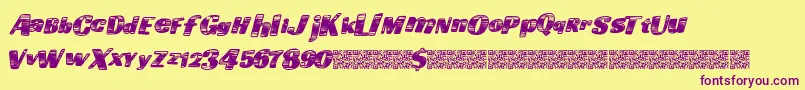 Шрифт Goingfast – фиолетовые шрифты на жёлтом фоне
