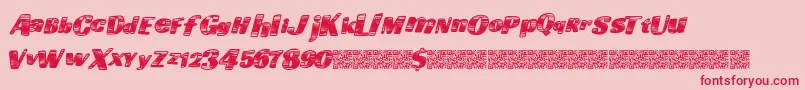 フォントGoingfast – ピンクの背景に赤い文字