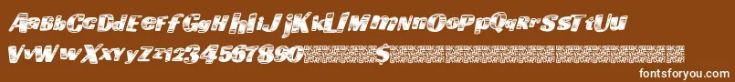 Goingfast Font – White Fonts on Brown Background