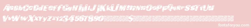 Goingfast-fontti – valkoiset fontit vaaleanpunaisella taustalla