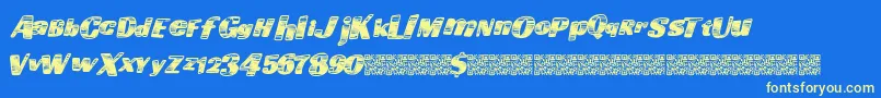 Goingfast Font – Yellow Fonts on Blue Background