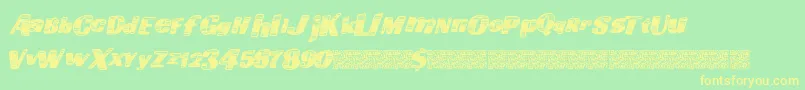 Goingfast Font – Yellow Fonts on Green Background