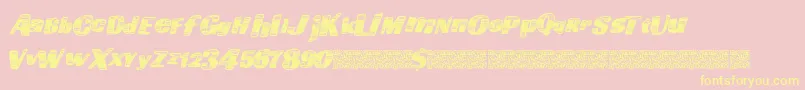 Шрифт Goingfast – жёлтые шрифты на розовом фоне