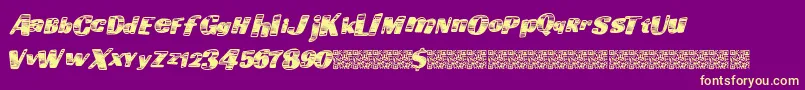Шрифт Goingfast – жёлтые шрифты на фиолетовом фоне
