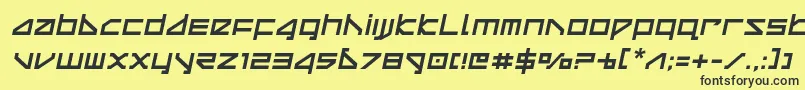 deltaraysemital Font – Black Fonts on Yellow Background
