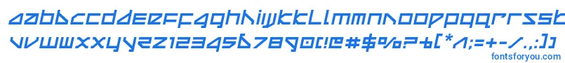 フォントdeltaraysemital – 白い背景に青い文字