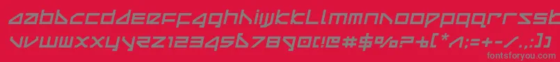 deltaraysemital Font – Gray Fonts on Red Background