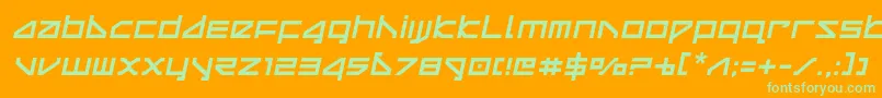 deltaraysemitalフォントについての詳細 フォントdeltaraysemital – オレンジの背景に緑のフォント