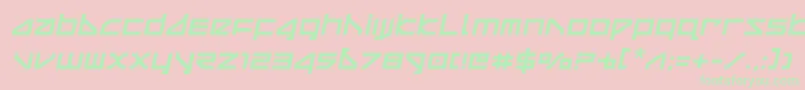 deltaraysemital Font – Green Fonts on Pink Background