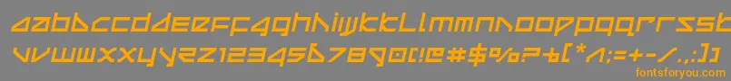 deltaraysemital Font – Orange Fonts on Gray Background