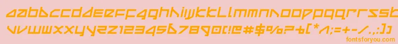 deltaraysemital Font – Orange Fonts on Pink Background